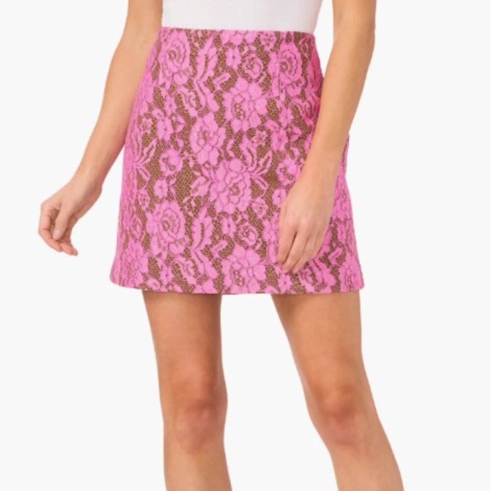 CECE FLORAL LACE SKIRT, SIZE 0, NWT